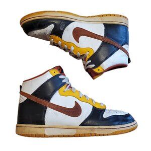 2007 Nike Dunk high black orange blaze pro gold size mens 9us
